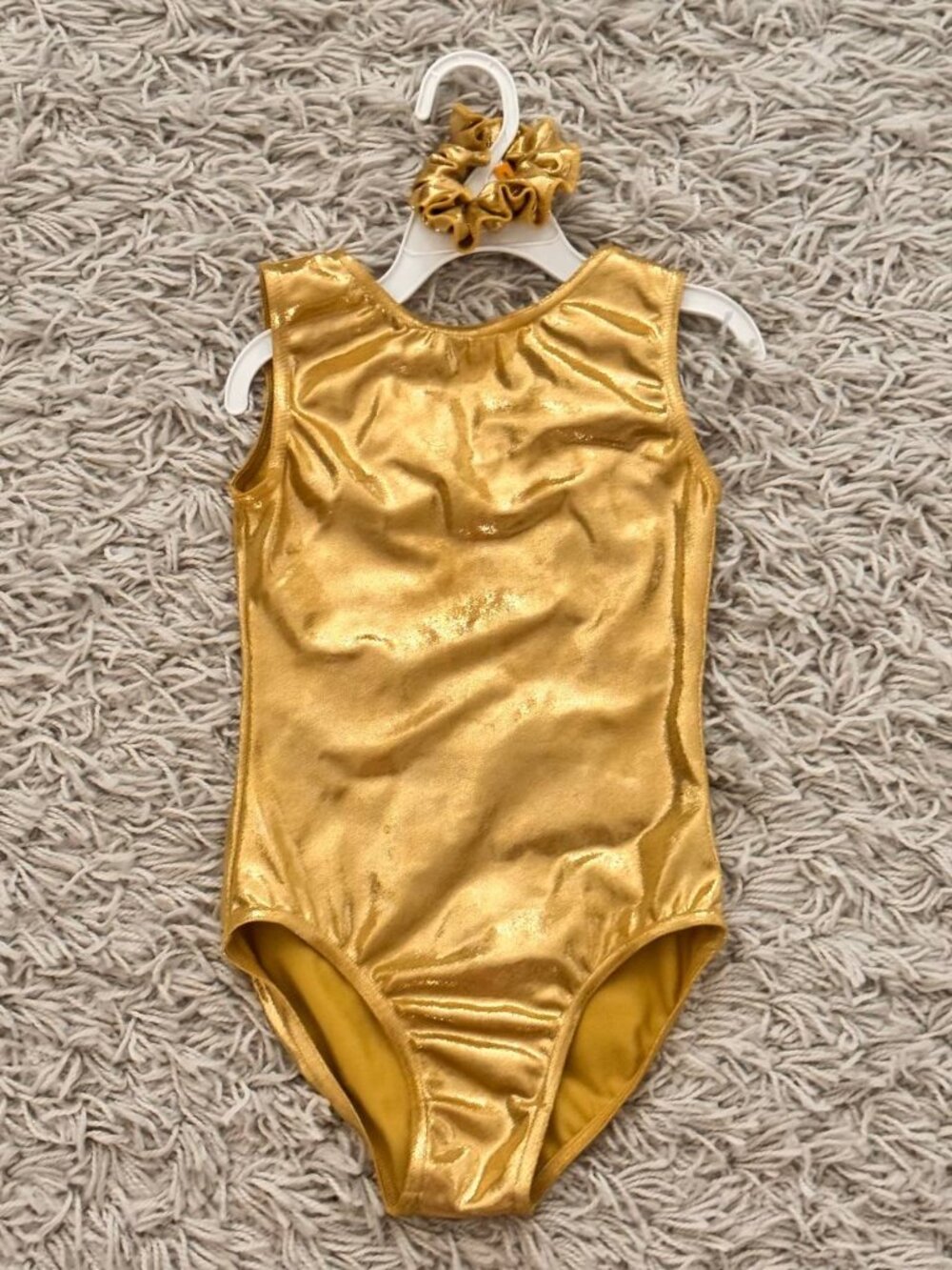 Balera Girls Metallic Gymnastics Leotard in Gold – Size 7/8
